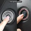 Upgrade 10pcs Car Engine Ignition Button Stickers DIY Self-adhesive Rhinestone Dashboard Blingling Decals Automotive Interior Stickers