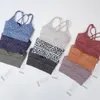 Luu Tanks Camis Designer Tracksuit Leopard Print Sports Bra Yogaは裸のブラジャーになります胸部パッド付きボディービルブラジャー