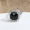 14 ملم CZ Ring عصرية أبيض الذهب مطلي 4 الشق محيط المجوهرات للنساء