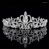 Headpieces High Quality For Adult Wedding Bridal Hair Accessories Rhinestone Crystal Bling Tiaras And Crown Designer Bride