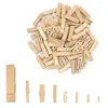 Bag Clips 1203050 PCS Olika storlekar 25mm35mm44mm150mm Natural Wood for Po Memo Office Clothypin Craft Decoration Pegs 230607