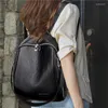 Mochilas escolares de alta calidad para mujer, mochilas de cuero suave de PU, mochilas Vintage de hombro para mujer, mochila de viaje informal para mujer, moda