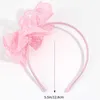 Accessori per capelli Big Bow Ribbon Headband Girls Pink Hoop Headwear Baby Floral Hairband Child Photo Tools R230608