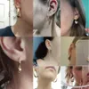 Cuelgue la lámpara de color dorado Pendientes de aro de perlas Conjunto Pendientes colgantes de metal Círculo vintage Giro geométrico para mujeres Niñas Regalos de joyería de moda Z0608