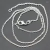 Kedjor elegant koppar rostfritt stål 0,2x1,5 mm länk halsband kedja för kvinnor julklappar chokers diy smycken 18 tum b3371