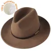 Chapéus de aba larga balde FURTALK chapéu Fedora para homens 100 lã australiana feltro vintage jazz casal boné inverno chapeau femme 230608