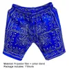 Men's Shorts Dropshipping Paisley Fashion Hip Hop 70s Bandana African Digital Print High Waist Black Casual Sports Board Shorts for Men J230608