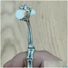 Tubi di fumo Mano Osso Sigaretta Negozio di fumo Porta anelli Clip spessa Scheletro Modello Giunto Anello Dito Accessori Tubo di metallo Bong Dhsp7