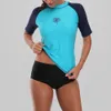 Mute Mute Stagne Charmleaks Donna Manica Corta Rashguard Costume Da Bagno Camicie Da Surf Costumi Da Bagno Protezione UV UPF50 Rash Guard Top Da Corsa Abbigliamento Da Spiaggia 230607