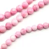 Miçangas Natural Rosa Estriado Concha Redondo Solta Para Fazer Jóias DIY Pulseira Acessórios 15'' Fio 6/8/10/12mm Atacado