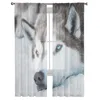 Tenda Nevefield Wolf Window Treatment Tulle Modern Sheer Curtains For Kitchen Living Room La decorazione della camera da letto