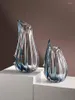 Vase Nordic Light Luxury Glass Vase Vase Living Room Arranch Dining Tableハイエンドの透明な水の装飾品