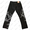 Pantalones vaqueros de hombre Graffiti American hip hop jeans y2k pantalones estilo callejero retro harem pantalones hombres cargo negro 230608