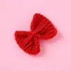 Hair Accessories Woolen Knitted Baby Clips Girl Bowknot Barrettes For Children Braid Hairpin Infant Party Side Pins R230608