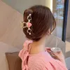 Dangle Chandelier Fashion Large Strawberry Hair Claw For Women Girls Clamps Hair Crab Metal Ponytail Hair Clip Claw Accessories Headwear Tiara Z0608