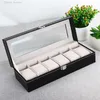 Whole-Classic 6 Grid Luxury Refinement Slots Wrist Watches Gift Case Jewelry Display Boxes Storage Holder Fast 272t