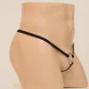 Mutande Anello da uomo in ferro Sling T Pantaloni Biancheria intima divertente Perline Link per tende Scava fuori Slip perizoma Perizoma