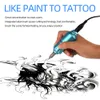 Tatueringsmaskin Rotary Tattoo Gun Shader Liner Electric Needle RCA Power Cable Motor Tattoo Pen For Tattooist Tattooing