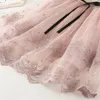 Flickor klänningar spetsklänning blommor barn för prinsessa barn kläder casual wear 3 8y vestido infantil 230607