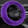 Ratthjul täcker plyschtäcke Set Real Sheepskin Auto Warm Fluffy Fuzzy Car Seat Cushion Accessories for Women Girl