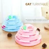 3/4 nivåer Katter Toy Tower spårar Cat Tunnel Interactive Toys Ball Cat Intelligence Training Amusement Plate Tower Pet Products