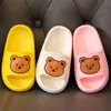 Slipper Kinder Hausschuhe Cartoon Bär Hause Schuhe für Jungen Mädchen Sommer Flache Ferse Weiche Haus Strand Kind Erwachsene Kinder Baby rutschen 230608