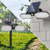 Solar Security Lights med utomhusrörelsesensor Ljus Vattentäta LED -vägglampor Ränneljus som arbetar med dubbla lägen för veranda, garage, EA