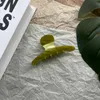 Висячая люстра 11 см, винтажная простая оливково-зеленая люстра с большими когтями в виде акулы, женская темпераментная универсальная шпилька для волос, модный головной убор Z0608