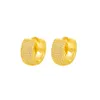 Femmes Boucles D'oreilles Créoles Plein Cristal Incrusté De Luxe Réel Or Jaune 18k Couleur Jolie Micro Glacé Filles Huggie Boucles D'oreilles Cadeau Brillant