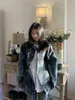 Frauen Blusen 2023 Frühling Koreanische Patchwork Denim Hemd Lose Beiläufige Vintage Süße Alle-spiel Z040