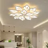 Taklampor LED Konstkronor Pendant Lamp Light Modern Remote Control/Smart App Bedroom Living Flower Akryl El Cafe Fixture