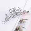 Other Woman Novelty Irregular Metal Silver Hair Cls Punk Style Hairpins Barrettes Women Accessories Clip Hairgrip Headwear R230608