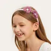 Akcesoria do włosów noworodka słodkie kwiaty dla dzieci na głowę dla dziewcząt niebieski krawat kręte tkanin