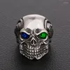 Anelli a grappolo Western Big Vintage Jewelry Acciaio inossidabile Zircon Skull Mens For Creative 2023