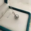 Chaînes Lefei Mode À La Mode De Luxe Rond Gris 9-12mm Tahiti Perle Collier Pour Les Femmes Or 18K Fête De Mariage Élégant Bijoux Match-all