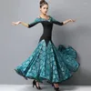 Scen Wear Floral Ballroom Dance Competition Dress for Women Elegant Costume Designer Clothes Tap Outfit DL7266