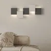 Candeeiro de parede Moderno Preto Branco Checkerboard Exterior LED Cabeceira Sala de Estar Quarto Corredor TV Fundo Três Cores