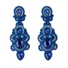 Dangle Chandelier KpacoTa Soutache Handmade Dangle Earrings Women's jewelry Crystal Accessories Vintage long Hanging Earring trend white blue 230607