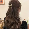 ダングルシャンデリアメタリックミニカニヘアクリップファッションフロストボウヘアクロー女性ガールズゴールデンカラーサメクリップ2022韓国ファッションヘッドドレスZ0608