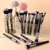 Инструменты макияжа Beili Luxury Black Professional Make Brush Set Big Powder Makeup Brush Foundation Натуральное смешивание Pinceaux de Maquillage 230607