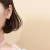 Серьги -герметики Lavifam Shell Pearl Music Note для женского уха простые 925 серебряных украшений стерлингов