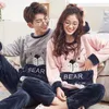 Women's Sleepwear Winter Couples Pajamas Set Cute Animal Flannel For Women Pijamas Men Plush Pyjamas Suit Home Clothing Sleep