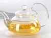 1PC 600ml Heat Resistant With High Handle Flower Coffee Glass Tea Pot Blooming Chinese Glass Teapots J1011-2