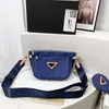 Borsa a tracolla Borsa ad alta capacità Borsa da donna Borsa firmata Borse tote nere Borsa a tracolla piccola quadrata in nylon multiscomparto tre in uno casual e versatile