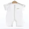 Rompers 100% Pure Cotton Baby Men's Clothing Summer Solid Color Casual Born Jumpsuit Baby Jumpsuit