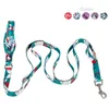 Laisses Winhyepet Laisse de chien à imprimé floral 140CM Mode durable Style ethnique Pet Walking Drag Pull Laisse pour tous les types de chiens