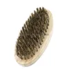 Borstar Beard Borst Boar Brestle Hair Hard Round Wood Handle Antistatic Comb Frisörsverktyg för män Trimanpassningsbar DBC Drop de DHZFS