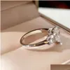 Band Rings Winis Girls Products Sell Wellgirls Fashion Simple Diamond Heartgirls -Shaped Zircon Engagement Ring for Women P5ot2140 Dro Dheva