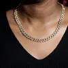 Chains 9MM Hip Hop Bling Iced Out Miami Cuban Chain Necklace For Women Punk Gold Silver Color Paved Rhinestone Choker Jewelry