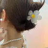 Dangle Chandelier INS Acetate Sweet Gradient Flower Ponytail Hair Claw Clip For Women 2022 Korean Acrylic Barrettes Clamp Hairpin Hair Accessories Z0608